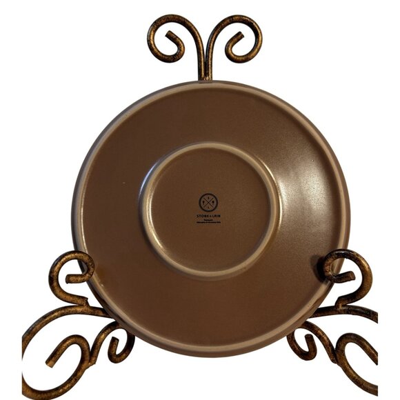 Stone + Lain Set-3 Stoneware Dinner Plates 10 1/4" Speckled Matte Brown *HEAVY* - Picture 2 of 6